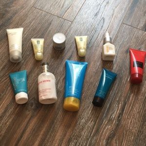 used and new lotions, after suncare, aftershave